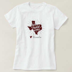 Camiseta Aggie Maroon Home Sweet Home - Texas