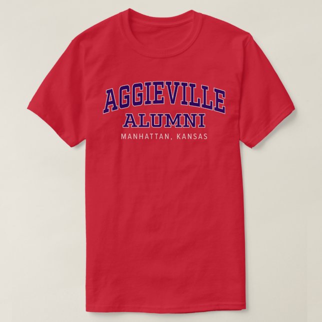 Camiseta Aggieville Alumni Manhattan Kansas Purple Arch (Frente do Design)