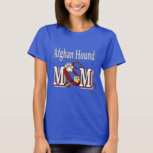 Camiseta Aghan Hound Dog Mãe (Frente)