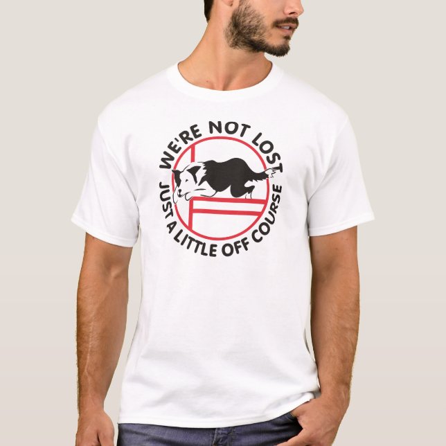 Camiseta Agilidade de border collie fora do curso (Frente)