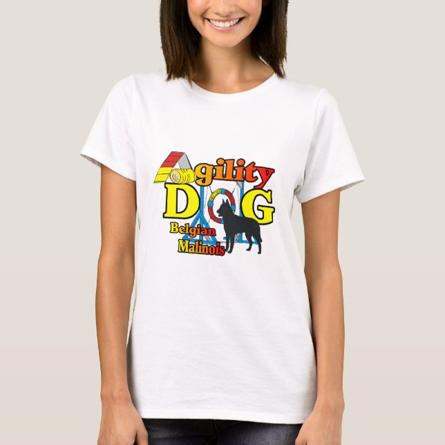Camiseta Agilidade dos presentes malinois belgas (Frente)