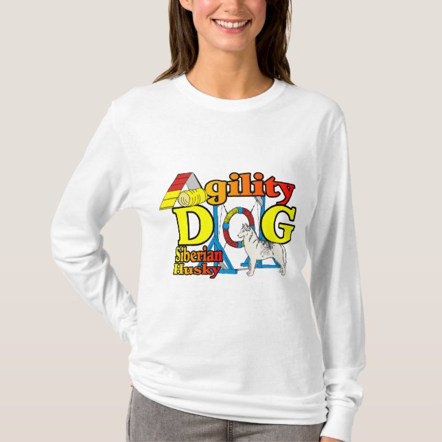 Camiseta Agilidade Siberiana Husky (Frente)