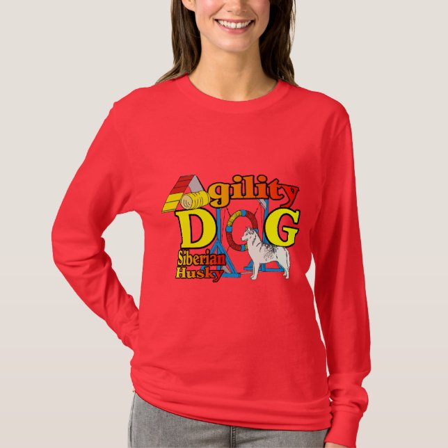 Camiseta Agilidade Siberiana Husky (Frente)