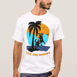 Camiseta Agility Summer Vibes: Retro Sunset Jumping Dog Ar