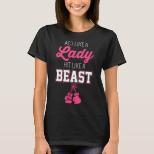 Camiseta Agir Como Uma Senhora Atingida Como Um Chefe Boxin