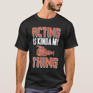 Camiseta Agir É Minha Coisa Do Teatro Retro Presente