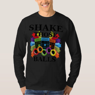 Camiseta Agita Essas Bolas Engraçado Bingo Engraçado Bingo