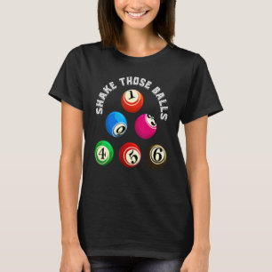 Camiseta Agite As Bolas Jogador De Bingo Jogando Jogo B