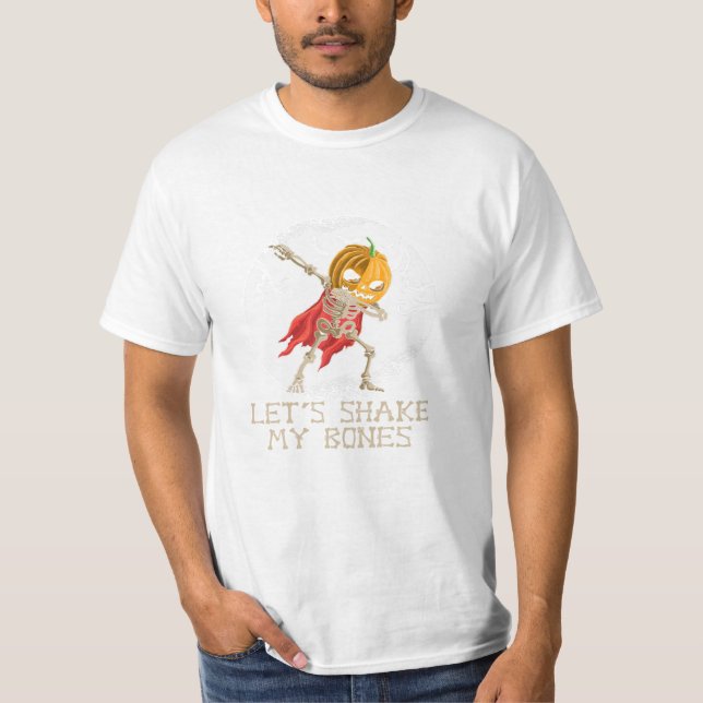 Camiseta agite meus ossos no halloween (Frente)