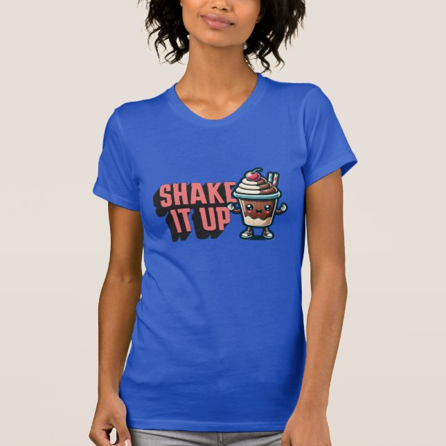 Camiseta Agite-O Com Chocolate Milkshake Pun (Frente)