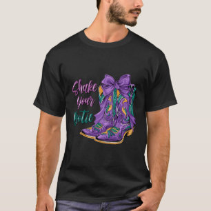 Camiseta Agite sua bota Mardi Gras Boot Mardi Gra
