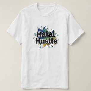 Camiseta 	Agito Halal — Trabalhe duro, Permaneça Halal		