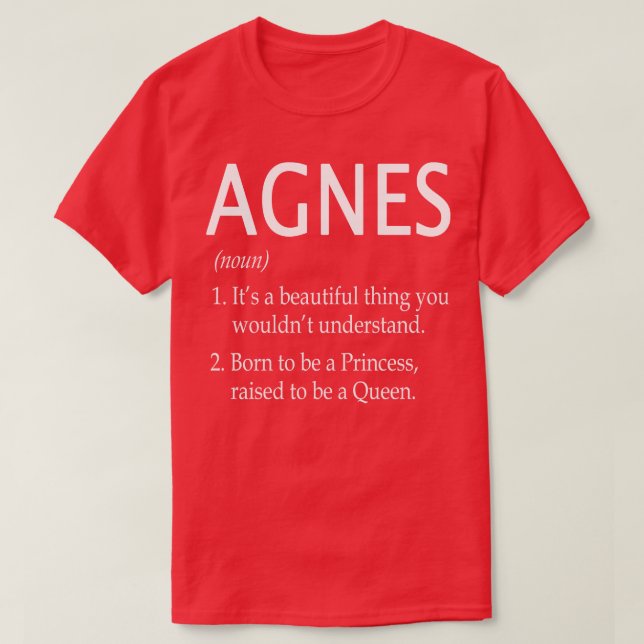 Camiseta Agnes Name Gift (Frente do Design)