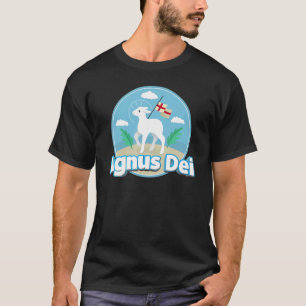 Camiseta Agnus Dei Lamb Deus Tradicional Massa Latina Catól