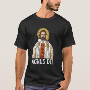 Camiseta Agnus Dei Sanctus Missa Latina Tradicional Católic