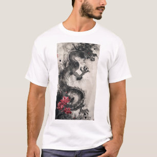 Camiseta Agon e Flores Tradicionais Arte Japonesa Brushstr
