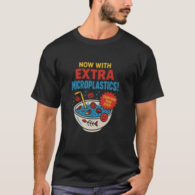 Camiseta Agora Com Paródia De Microplásticos Extras (Frente)