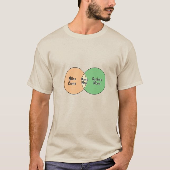 Camiseta Agora Daphne Moon Niles Crane diagrama venn (Frente)