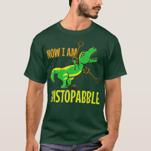 Camiseta Agora eu sou um dinossauro Trex sem limites retro 
