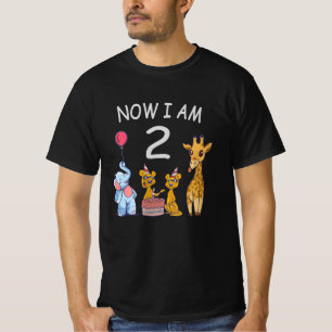 Camiseta Agora eu tenho 2 anos de idade 2º Aniversário no C