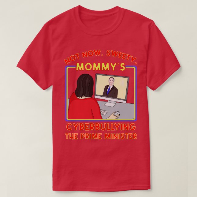 Camiseta Agora não, querida Mommys Cyberbullying o Primeiro (Frente do Design)