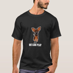 Camiseta Agora Podemos Brincar Gatinho Máscara Gato Fofo