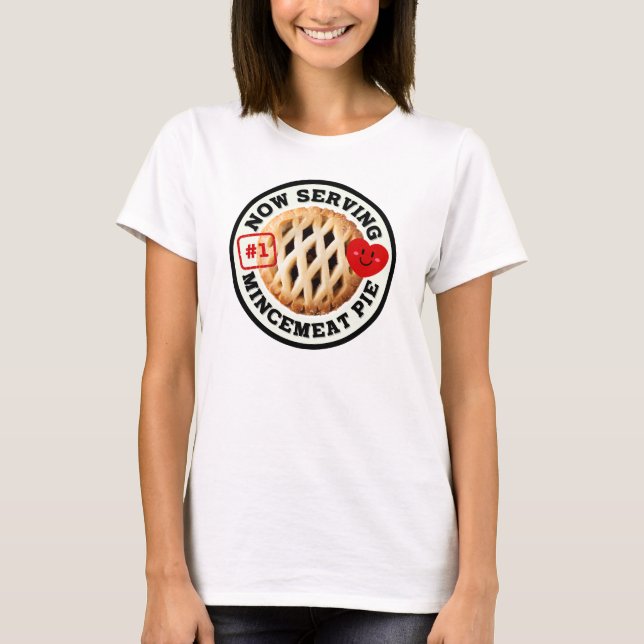 Camiseta Agora servindo a tarte de carne picada (Frente)