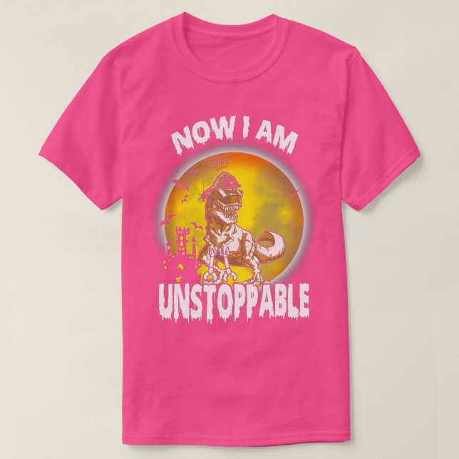 Camiseta Agora, sou incessável e engraçado TRex (8) (Frente do Design)