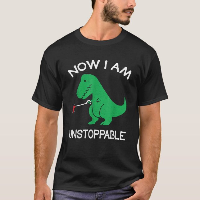 Camiseta Agora Sou Incessível E Engraçado Humor De Dinossau (Frente)