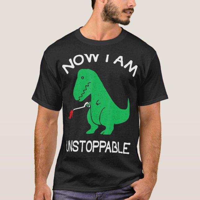 Camiseta Agora Sou Incessível, Engraçado T Rex (Frente)