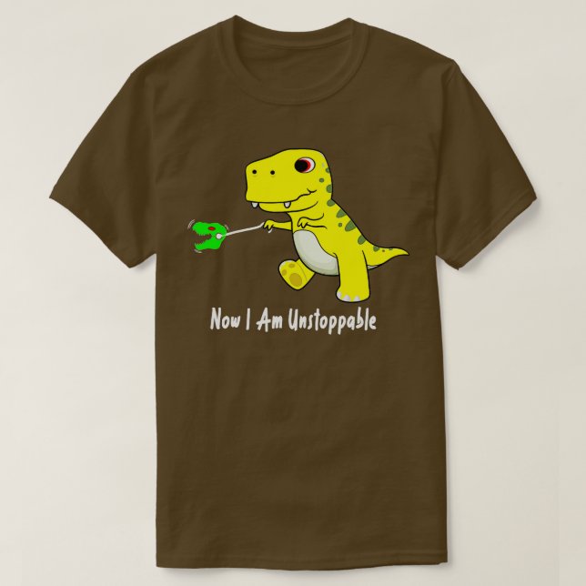 Camiseta Agora, sou um Dinossauro Incessível, Engraçado TRe (Frente do Design)