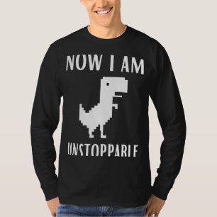 Camiseta Agora Sou Um Navegador Da Web De Jogo Rex Do Dinos