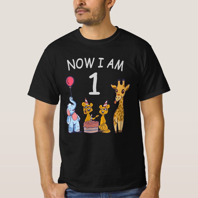 Camiseta Agora tenho um primeiro aniversario de 1 ano no Zo (Frente)