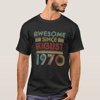 Camiseta AGOSTO 1970 49 Anos 49ª Decoração de Aniversário