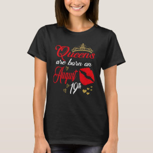 Camiseta Agosto 19 Rapariga de Aniversário Leo Astrology Mu