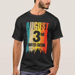 Camiseta Agosto 3 Edição Limitada Mês 8 3º Dia Retroativo