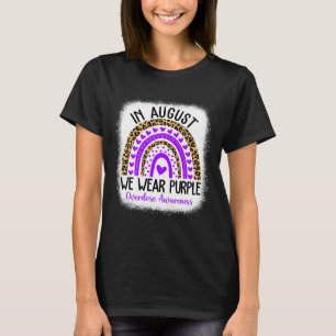 Camiseta Agosto Cardíaco Vestimos Consciência Roxa