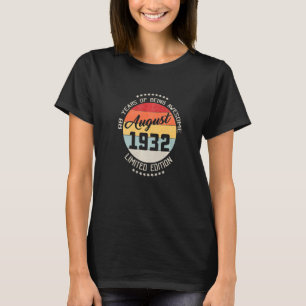 Camiseta Agosto De 1932 90 Aniversário 90 Anos De Awesom