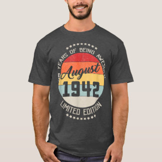 Camiseta Agosto De 1942 80 Aniversário Tee 80 Anos De Aw