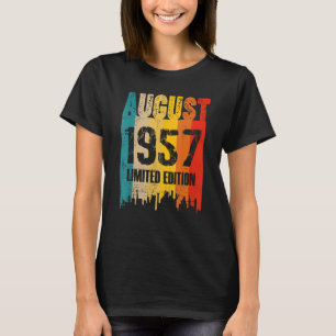 Camiseta Agosto De 1957 66 Anos De Incrível 1