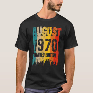 Camiseta Agosto De 1970 53 Anos De Incrível 1