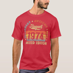 Camiseta Agosto de 1974 48ª Aniversário Legendário Epic S.