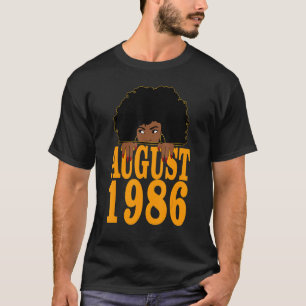 Camiseta Agosto de 1986 36º aniversário 36 anos mulheres ne