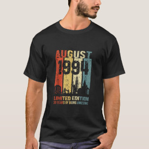 Camiseta Agosto de 1994 Edição limitada de 30 anos de guerr