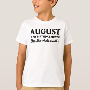 Camiseta Agosto É Meu Aniversário