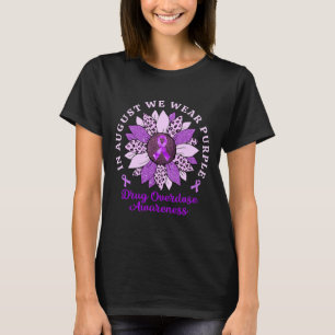 Camiseta Agosto Vestimos Sobredosagem Roxa De Drogas De Gir