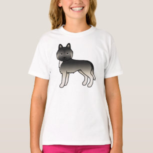 Camiseta Agouti Siberian Husky Cute Cartoon Dog T Shirt