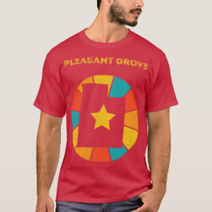 Camiseta Agradável Grove Utah Vintage Afetou Souvenir 1