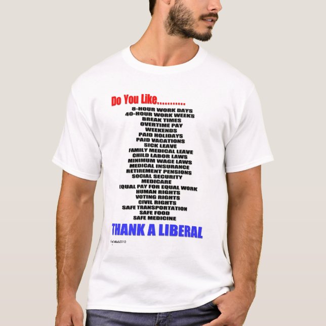 Camiseta Agradeça a um liberal (Frente)