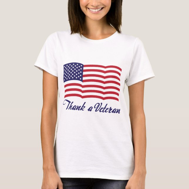 Camiseta Agradeça a um veterano (Frente)